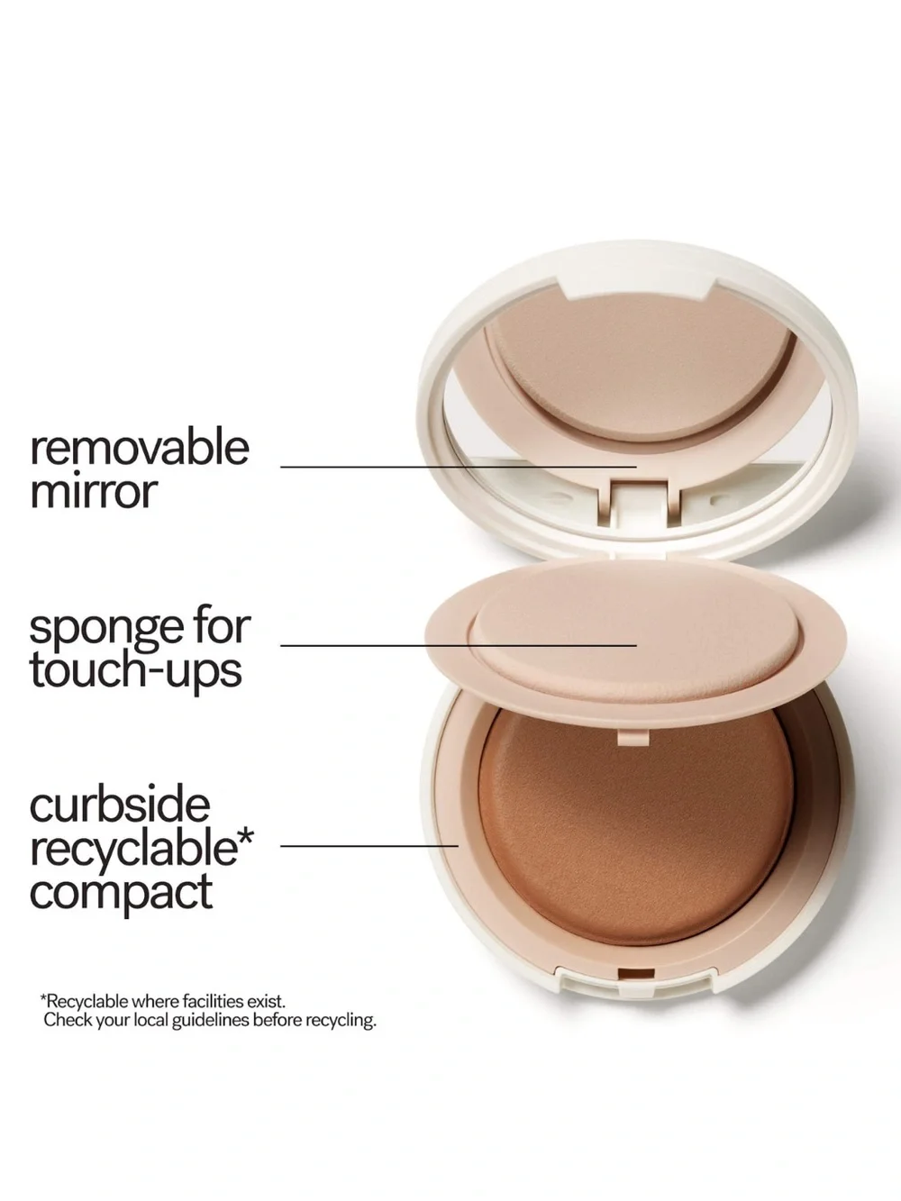 ILIA SOFT FOCUS Finishing Powder in Deep Translucent Compact w/ Mirror CLEAN